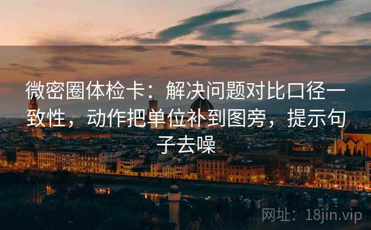 微密圈体检卡:解决问题对比口径一致性,动作把单位补到图旁,提示句子去噪